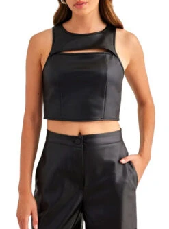 Top Only Dorit Cropped Noire Pour Femme -Jolie Boutique gallery 1710837618961 M161226 1