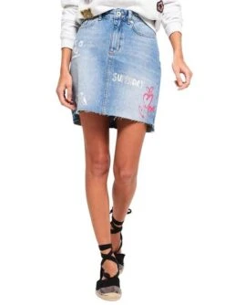 Jupe Superdry Denim Mini Pour Femme