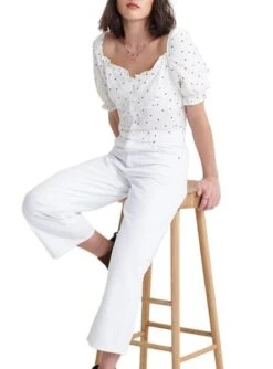 Top Superdry Quincy Blanc Pour Femme -Jolie Boutique gallery M093539 5