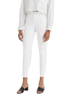 Pantalon Jeans Levis 721 Blanc Pour Femme