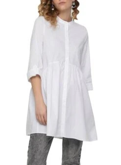 Robe Only Ditte Life 3/4 Blanc Pour Femme