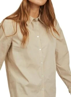 Chemise Vila Beige Vigami Pour Femme -Jolie Boutique gallery M118201 3