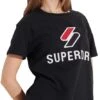 T-Shirt Superdry Sportstyle Classic Noire Femme