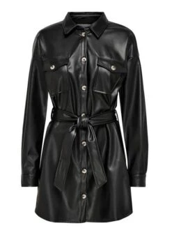 Chemise Only Simili Cuir Sheila Noire Pour Femme