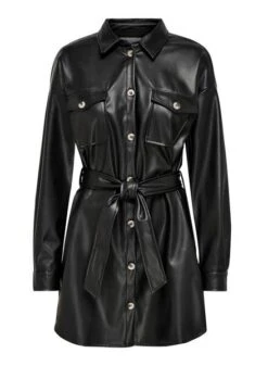 Chemise Only Simili Cuir Sheila Noire Pour Femme -Jolie Boutique gallery M136561 3