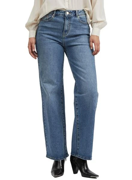 Jeans Vila Plus Wider Bleu Pour Femme 1 Jeans Vila Plus Wider Bleu Pour Femme