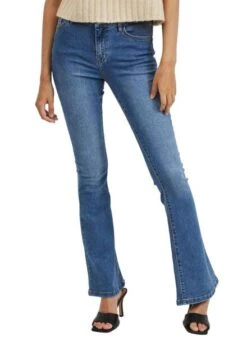 Jeans Vila Ekko Flare Bleu Pour Femme