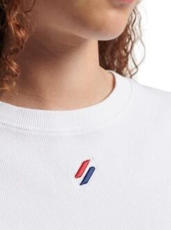 T-Shirt Superdry Code Essential Crop Blanc Femme -Jolie Boutique gallery M147507 3