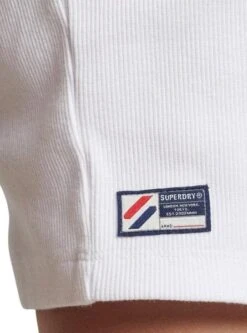 T-Shirt Superdry Code Essential Crop Blanc Femme -Jolie Boutique gallery M147507 4