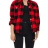 Surchemise Only Marsala Check Femme Rouge Et Noire