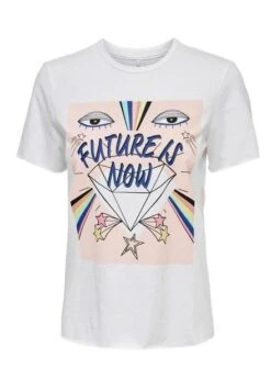 T-Shirt Only Lucy Future Blanc Pour Femme