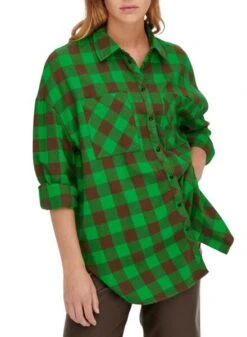 Chemise Only Kelly Rock It Loose Pour Femme Vert -Jolie Boutique gallery M150185 5