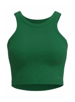 Top Crop Pepe Jeans Piera Vert Pour Femme