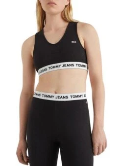 Top Tommy Jeans Super Crop Noire Pour Femme -Jolie Boutique gallery M151059 2