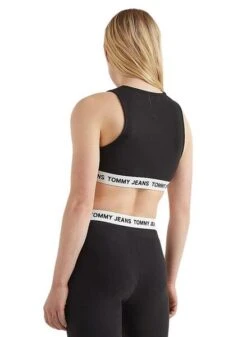 Top Tommy Jeans Super Crop Noire Pour Femme -Jolie Boutique gallery M151059 3