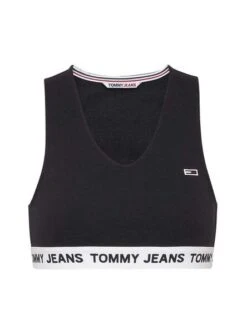 Top Tommy Jeans Super Crop Noire Pour Femme -Jolie Boutique gallery M151059 4