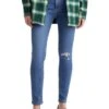 Pantalon Jeans Levis 711 Skinny Rio Bleu Femme