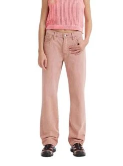 Pantalon Jeans Levis 501 90S Rouge Pour Femme