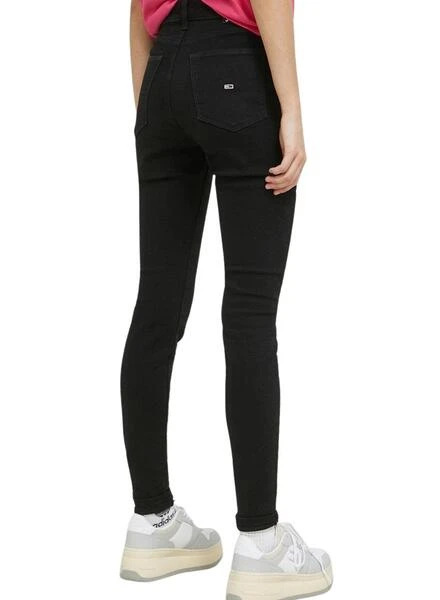 Jeans Tommy Jeans Sylvia Noire Femme 2 Jeans Tommy Jeans Sylvia Noire Femme – Image 2
