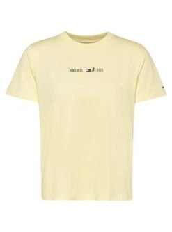 T-Shirt Tommy Jeans Serif Jaune Pour Femme