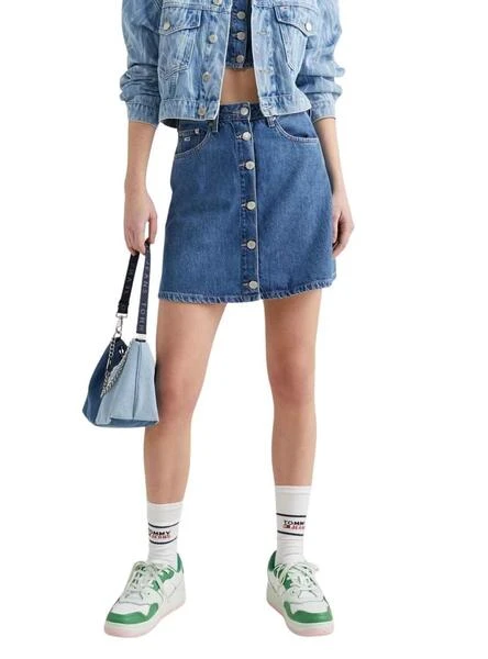 Jupe Tommy Jeans A-Line Bleu Pour Femme 1 Jupe Tommy Jeans A-Line Bleu Pour Femme