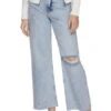 Pantalon Jeans Vila Fiona Bleu Claro Pour Femme