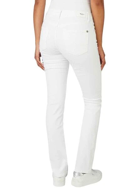 Pantalon Jeans Pepe Jeans Grâce Blanc Femme 3 Pantalon Jeans Pepe Jeans Grâce Blanc Femme – Image 3