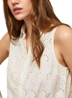 Chemise Pepe Jeans Eris Blanc Pour Femme -Jolie Boutique gallery M156195 3