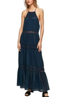 Robe Pepe Jeans Pipra Bleu Marine Pour Femme -Jolie Boutique gallery M156201 3