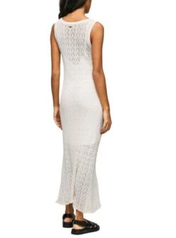 Robe Pepe Jeans Farah Blanc Pour Femme -Jolie Boutique gallery M156204 4