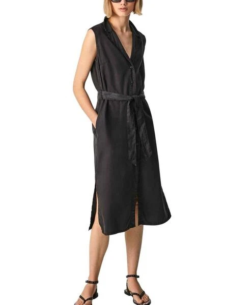 Robe Pepe Jeans Maggie Noire Pour Femme 1 Robe Pepe Jeans Maggie Noire Pour Femme