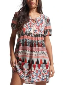 Robe Superdry Notch Blanc Pour Femme