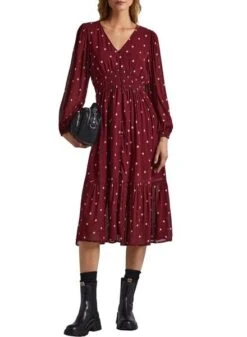 Robe Pepe Jeans Gio Bordeaux Pour Femme -Jolie Boutique gallery M157869 4