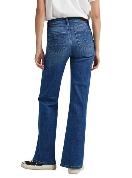 Pantalon Jeans Pepe Jeans Willa Bleu Femme 2 Pantalon Jeans Pepe Jeans Willa Bleu Femme – Image 2