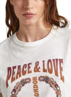 T-Shirt Pepe Jeans Cala Blanc Pour Femme -Jolie Boutique gallery M158114 3