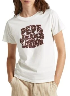 T-Shirt Pepe Jeans Claritza Blanc Pour Femme