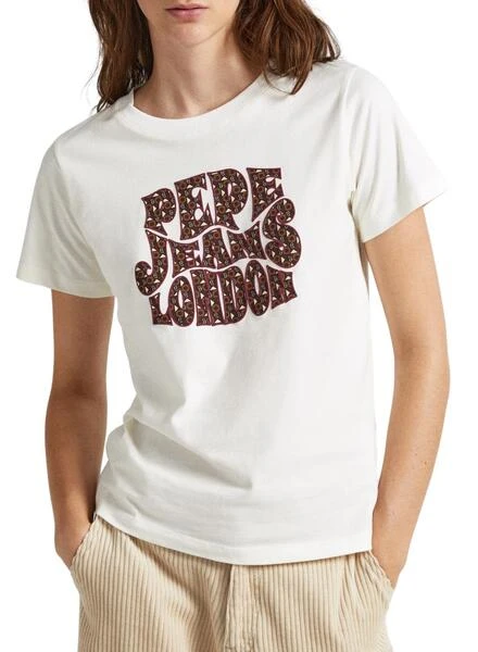 T-Shirt Pepe Jeans Claritza Blanc Pour Femme 1 T-Shirt Pepe Jeans Claritza Blanc Pour Femme