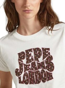 T-Shirt Pepe Jeans Claritza Blanc Pour Femme 5 T-Shirt Pepe Jeans Claritza Blanc Pour Femme -Jolie Boutique gallery M158117 3