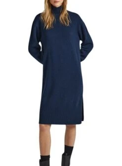 Robe Pepe Jeans Dasya De Knitted Bleu Pour Femme