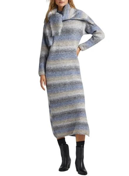 Robe Pepe Jeans Edith Rayures Melange Pour Femme 1 Robe Pepe Jeans Edith Rayures Melange Pour Femme