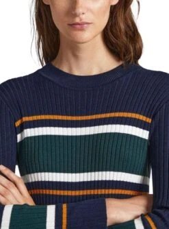 Robe Pepe Jeans Evelina Bleu Bleu Marine Pour Femme 6 Robe Pepe Jeans Evelina Bleu Bleu Marine Pour Femme -Jolie Boutique gallery M158156 3