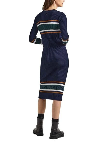 Robe Pepe Jeans Evelina Bleu Bleu Marine Pour Femme 4 Robe Pepe Jeans Evelina Bleu Bleu Marine Pour Femme – Image 4