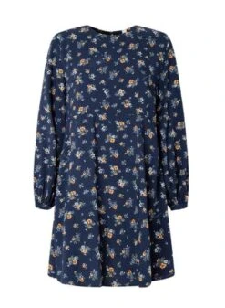 Robe Pepe Jeans Inma Flores Bleu Pour Femme -Jolie Boutique gallery M158158 5