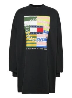 Robe Tommy Jeans Luxe Noire Pour Femme -Jolie Boutique gallery M158445 4