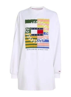 Robe Tommy Jeans Luxe Blanc Pour Femme -Jolie Boutique gallery M158446 6