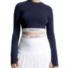 Crop Top Tommy Jeans Ceinture Bleu Marine Femme