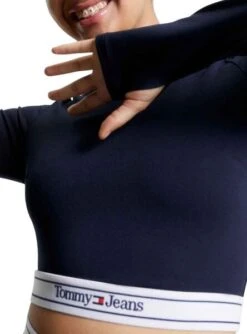 Crop Top Tommy Jeans Ceinture Bleu Marine Femme -Jolie Boutique gallery M158456 4