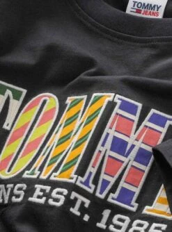 T-Shirt Tommy Jeans Classic Luxe 2 Noire Femme -Jolie Boutique gallery M158469 3