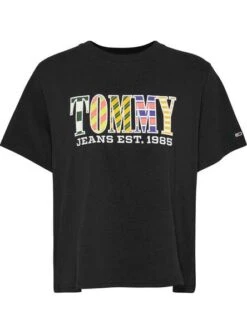 T-Shirt Tommy Jeans Classic Luxe 2 Noire Femme -Jolie Boutique gallery M158469 4