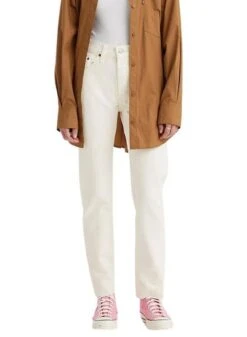 Pantalon Jeans Levis 501 Blanc Pour Femme